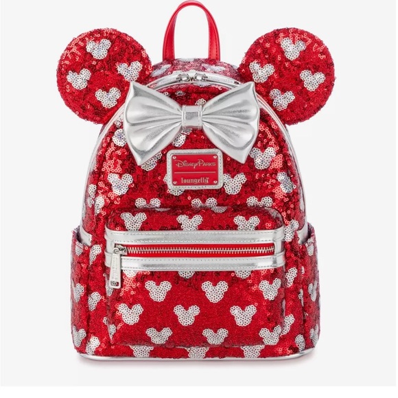 Loungefly Handbags - Loungefly Disney parks Red and Silver Mini Backpack nwt